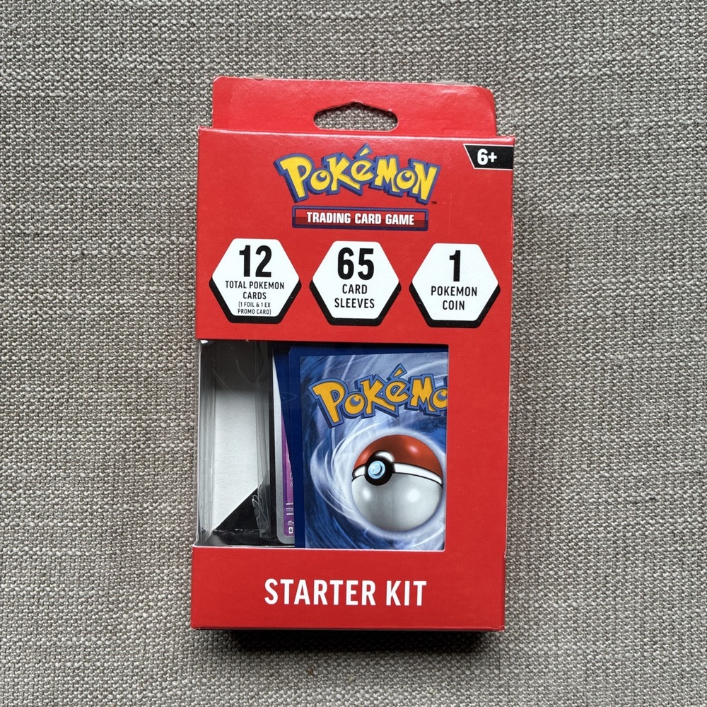Pokemon Trading Card Game Starter Kit 12 Card 1 Foil & Ex Card 65 Sleeves 1 Coin
